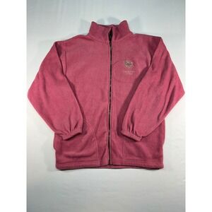 Tipsy Denali Park Alaska Fleece Jacket Womens Medium Pink Full Zip Pinecone